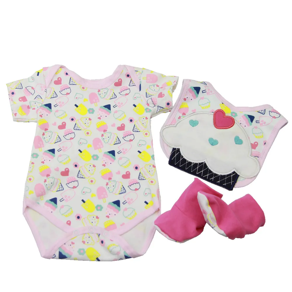 Модный Дизайн 50- 55 см Bebe Reborn силиконовая Детская кукла одежда цветной сахар милый