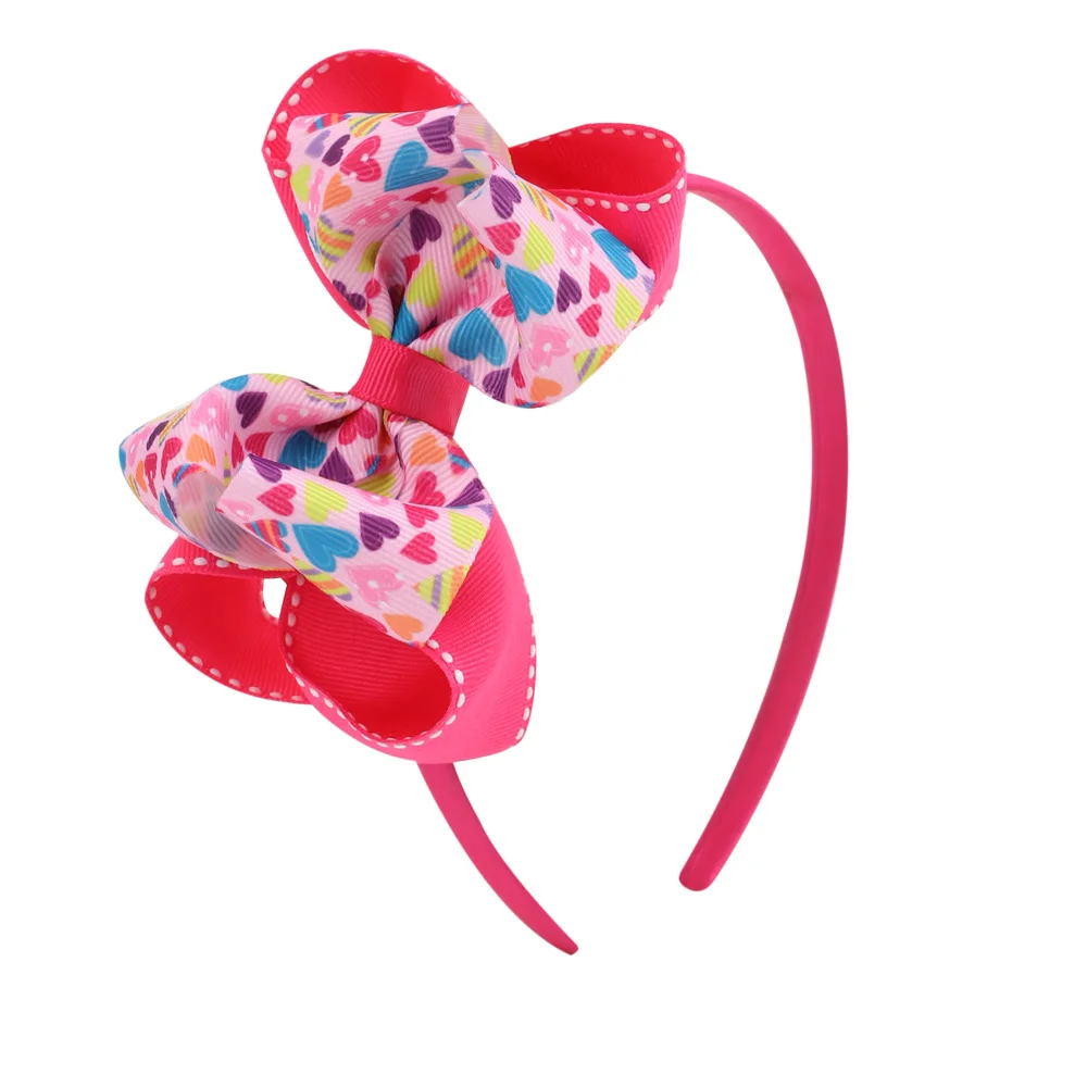 Повязка на голову с двойным бантом для девочек яркая Рождественская лента в