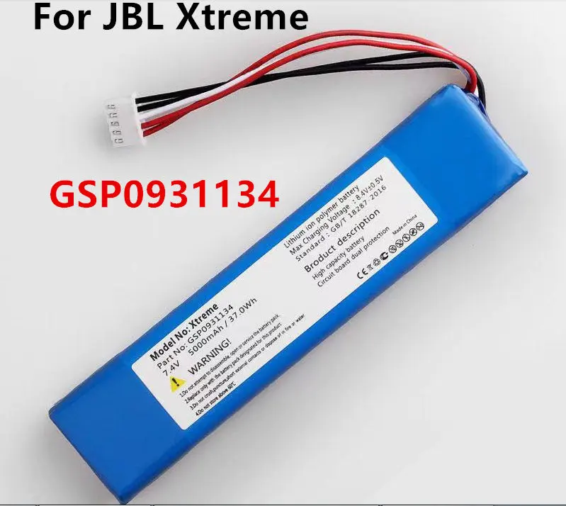 1x Оригинальный GSP0931134 5000 мАч/Вт-ч Сменный аккумулятор для JBL Xtreme 1xtreme1 Аккумуляторы