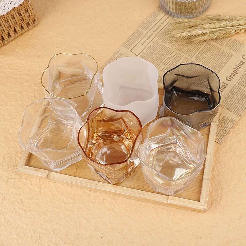 

Nodic Origami Shape Glass Cup Transparent Whiskey Home Creative Wine Beer Glass Cocktail