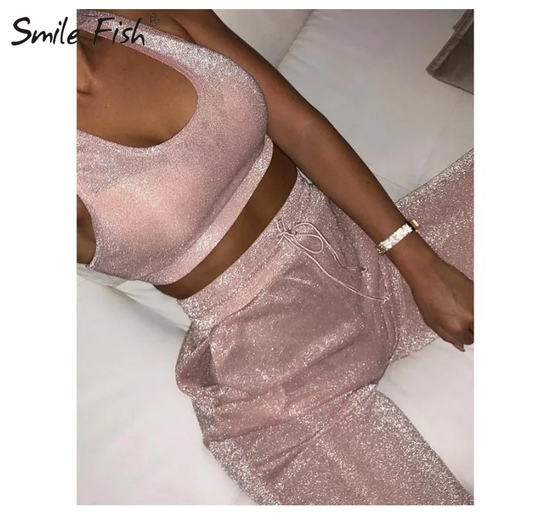 

Two Piece Set Crop Top and Long Pant 2020 Summer Outfit Set Fitness Clothes Two Piece Outfits Women Tracksuit Sports Wear GV048