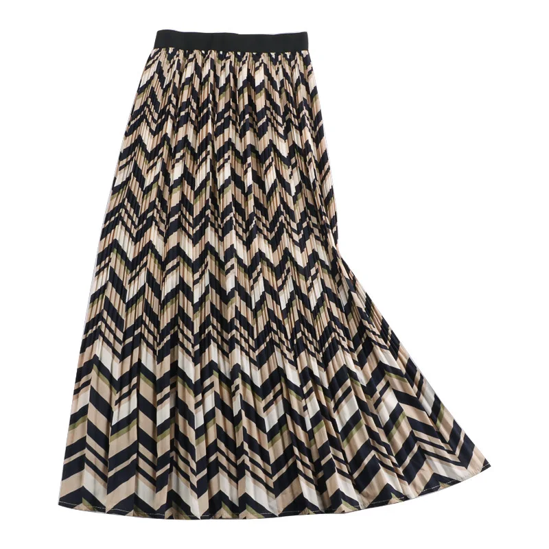 Юбка женская плиссированная с завышенной талией Элегантная модная повседневная