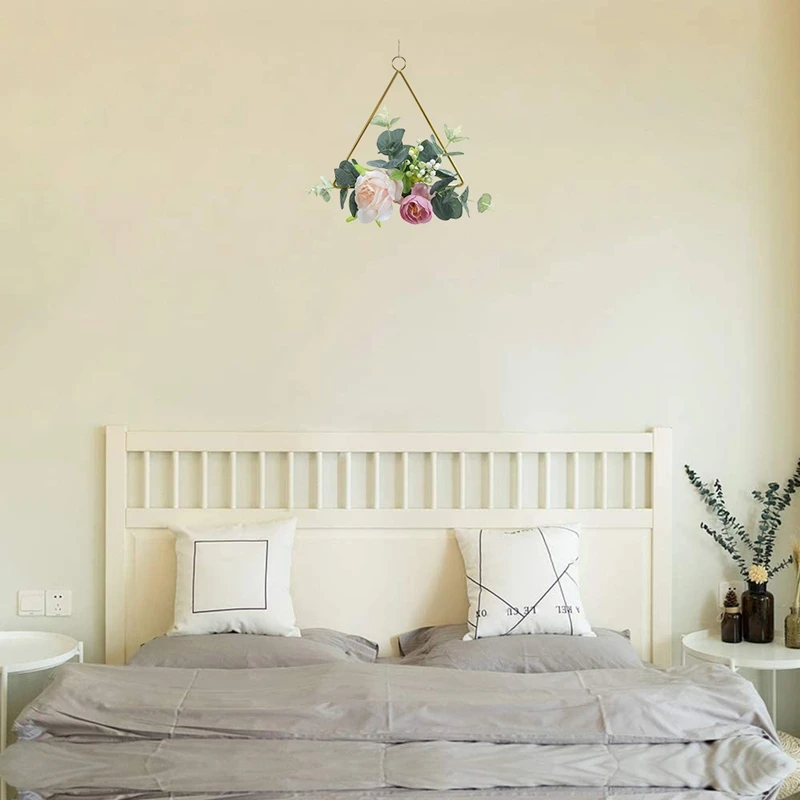 

Floral Hoop Wreath Garland Artificial Rose for Nursery Wall Decor