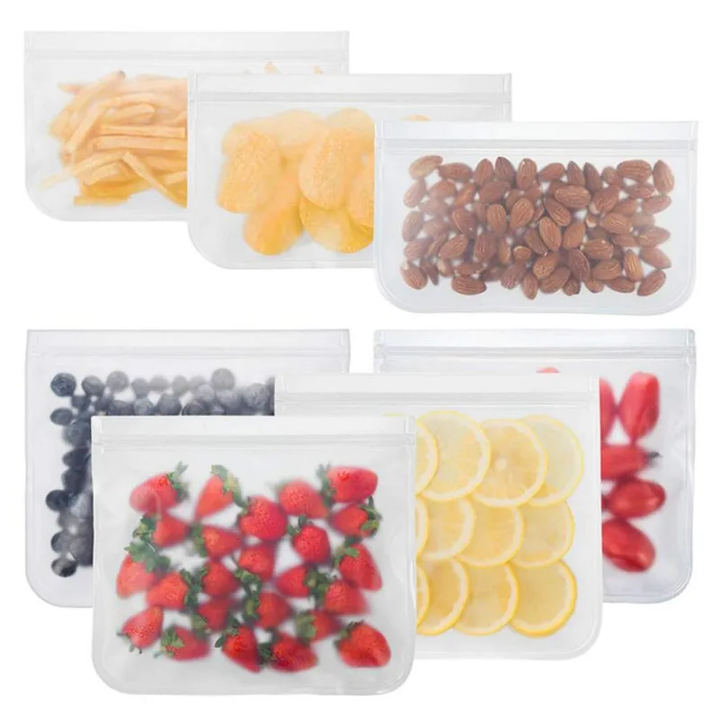 

Silicone Food Storage Containers Leakproof Containers Reusable Stand Up Zip Shut Bag Cup Fresh Bag Food Storage Bag Fresh Wrap