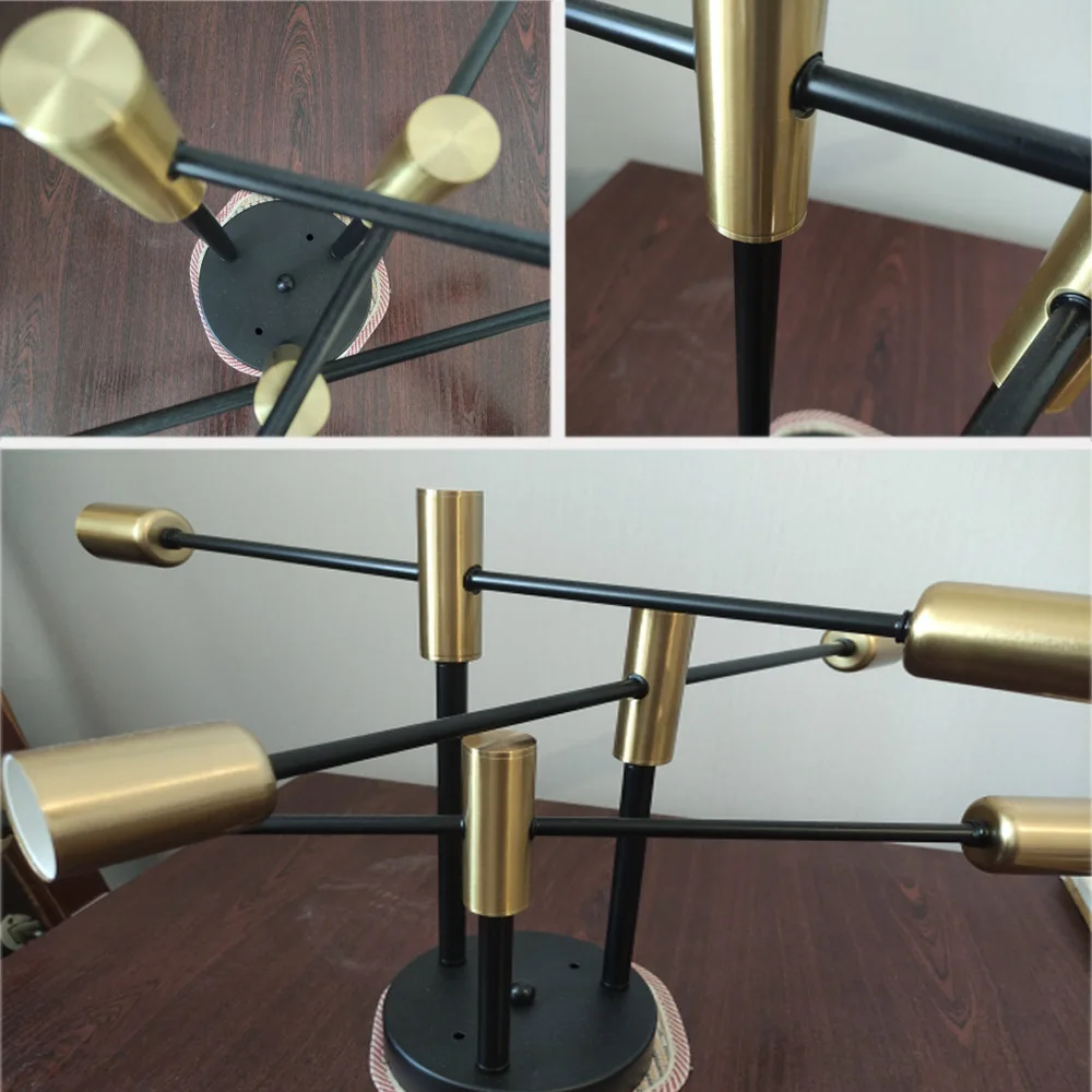 Modern Nordic LED Lamp Black Gold Chandelier Lights Branch Simple Creative Luxury E27 Ceiling Lamps Indoor Lighting Fixtures | Освещение