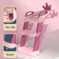 new infant toddlers folding potty ladder urinal backrest training chair with step stool for baby boys girls safe toilet seat