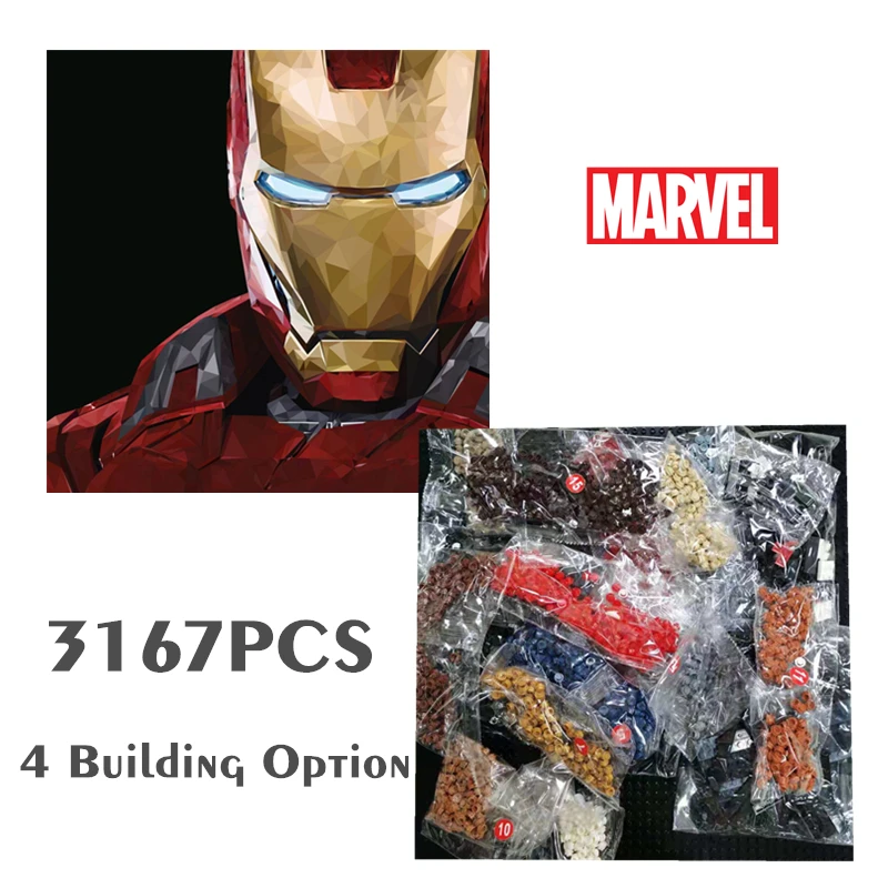 Marvel Мстители Железный человек звезда пиксель искусство декоративная мозаика