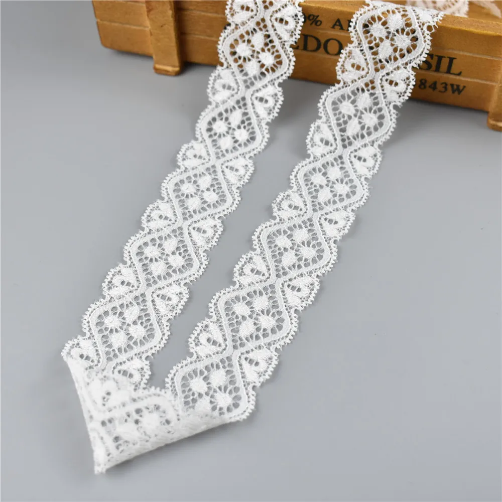 5 ярдов/партия Высококачественная эластичная кружевная лента для шитья