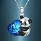 Ожерелье женское в форме панды, элегантное модное ожерелье из натурального блестящего циркония в форме сердца, ювелирное изделие на годовщину или свадьбу