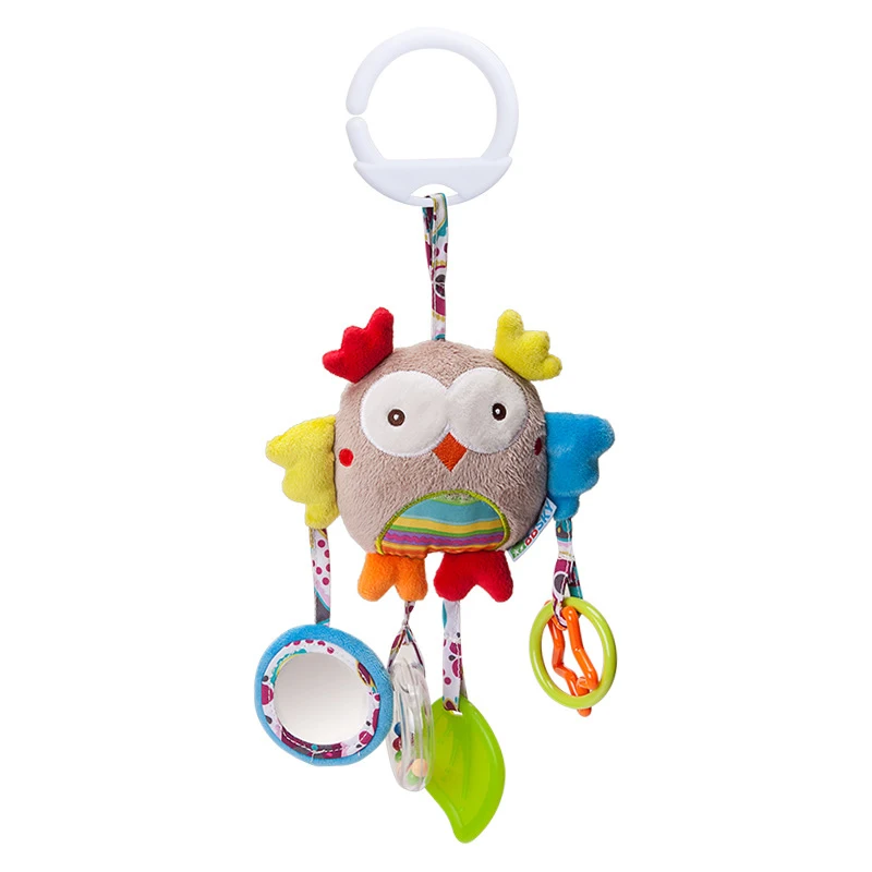 owl Подвесные погремушки для новорожденных, игрушки для новорожденных, подарок на месяц рождения, плюшевый детский набор для прорезывания зубов, соска-пустышка для маленьких мальчиков и девочек - Цвет: owl