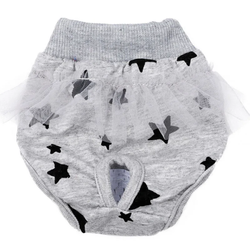 

2021 Dog Cotton Diaper Sanitary Physiological Pants Washable Female Dog Shorts Panties Menstruation Underwear Briefs Size S-M