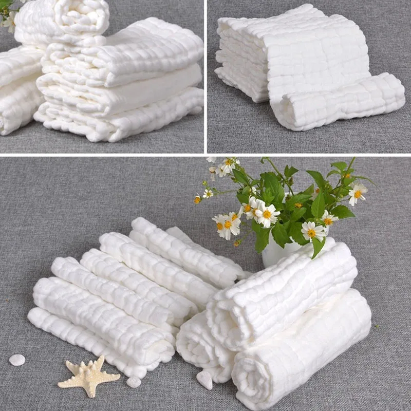 

Baby Handkerchief White 30*30cm Towel Baby Saliva Towel and Wholesale Essential Travel Square Comfortable Small Soft K0G3