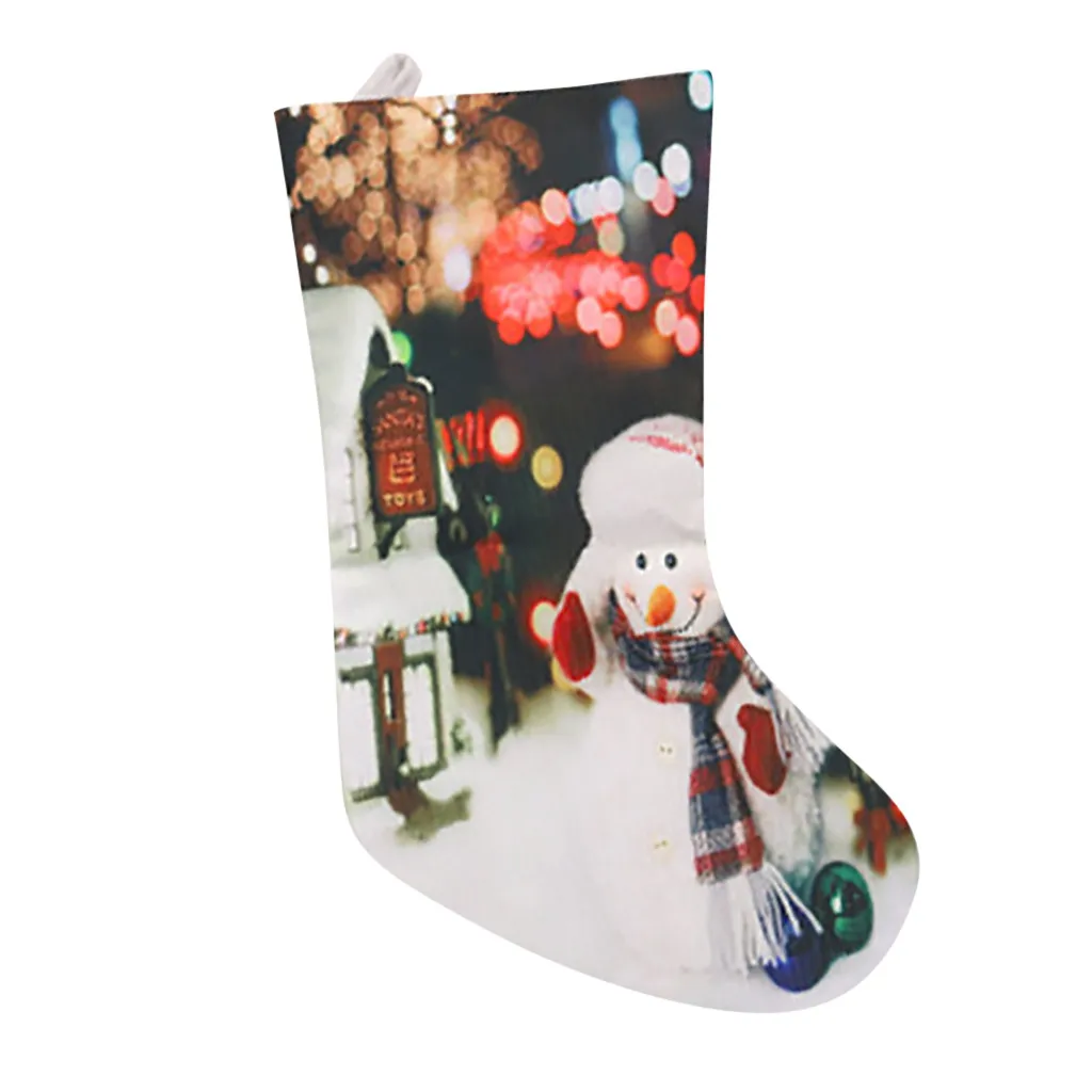 Мешок для конфет Рождество подарки дерево орнамент чулок Санта Клаус Снеговик