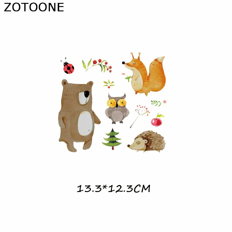 ZOTOONE, милый медведь, нашивки в форме животных, железные передачи для футболки, детский подарок, сделай сам, одежда, наклейки с милым дельфином - Цвет: 523