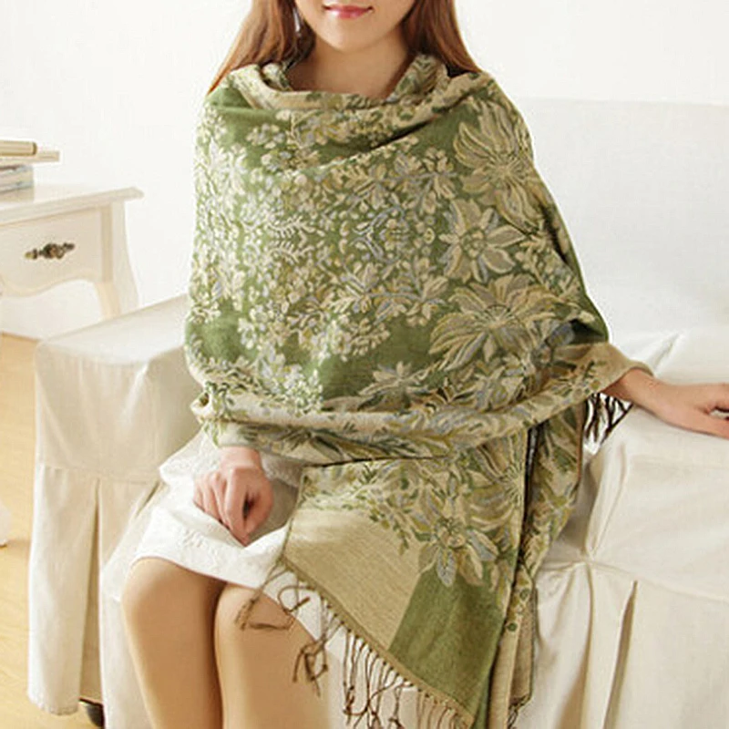 

1Pcs Womens Pashmina Style Long Soft Warm Scarf Wrap Autumn Winter Shawl Scarf