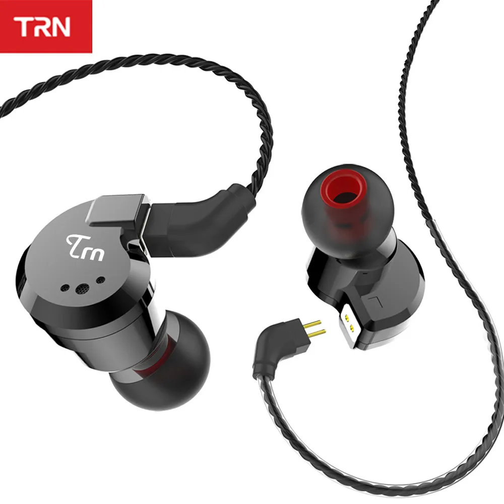 TRN V80 2DD 2BA гибридные наушники-вкладыши Hi-Fi Monito спортивные наушники для бега наушники со съемным кабелем ZST V30 ES4 24h