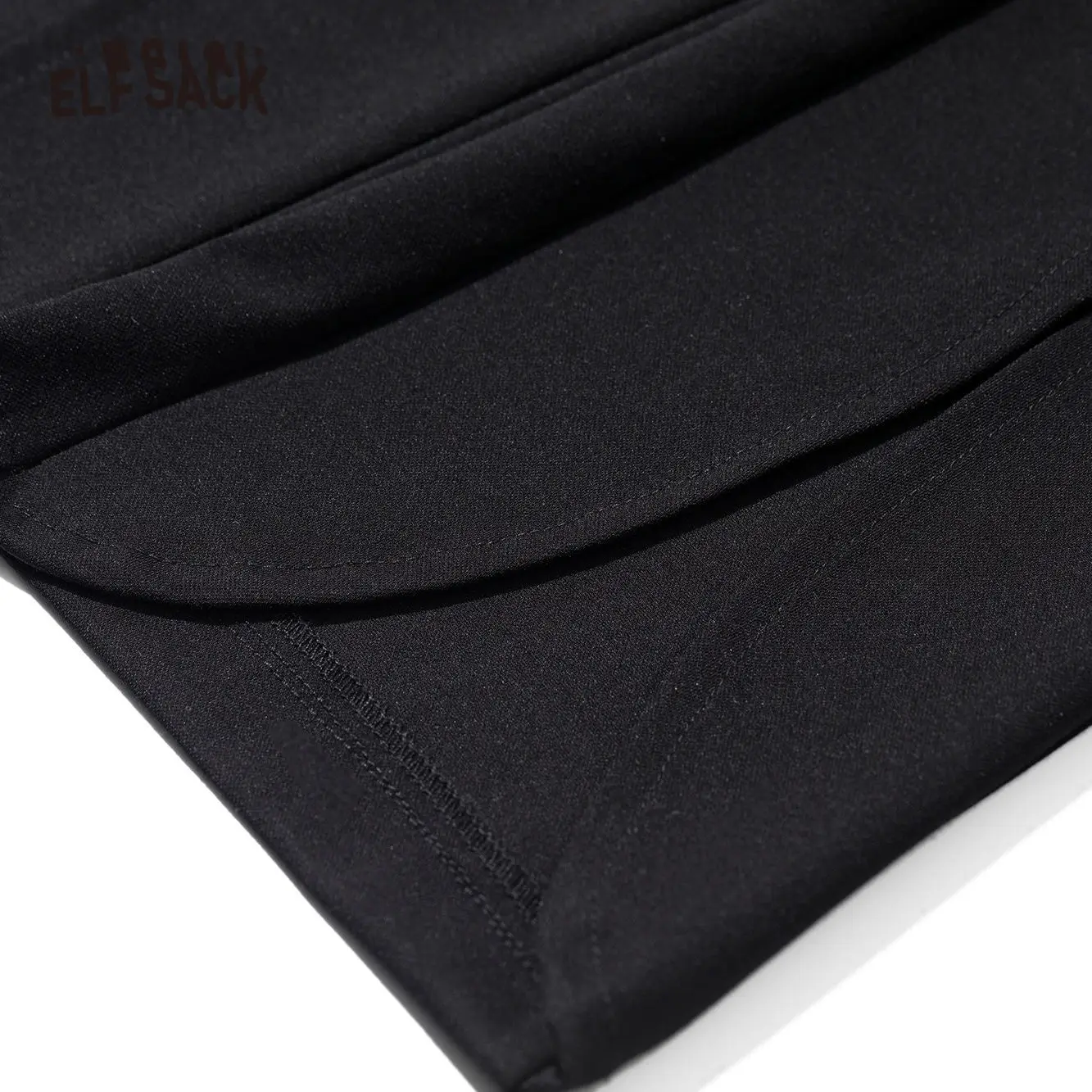 Elfsack черные однотонные минималистский Разделение сбоку Повседневное Для женщин