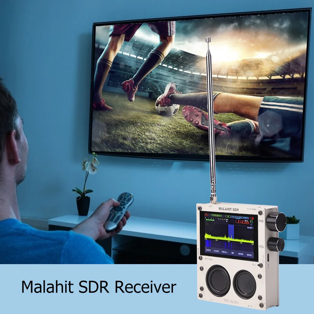 

50 кгц-2 ГГц Malahit DSP SDR приемник сенсорный экран AM/SSB/NFM/WFM с громкоговорителем коротковолнового приема