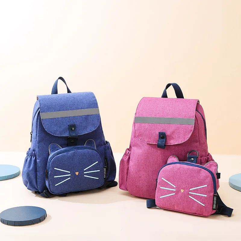 저렴한 새로운 대용량 더블 어깨 엄마 기저귀 가방 방수 분리형 견인 가방 보온병 병 가방 부모 아이 가방, 엄마 기저귀 가방