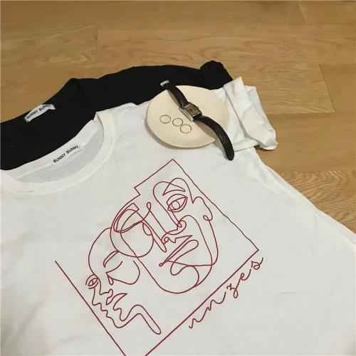 

2 Colors Summer Women Tops 2020 New Harajuku Casual Cartoon Print Short Sleeve T-shirts Womens Tee Shirt Femme