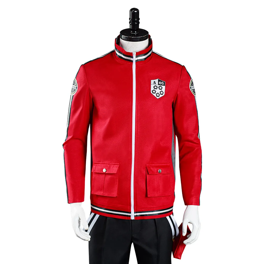 

Anime World Trigger Arashiyama Squad Cosplay Costume Jun Arashiyama Red Uniform Outfits Halloween Carnival Suit