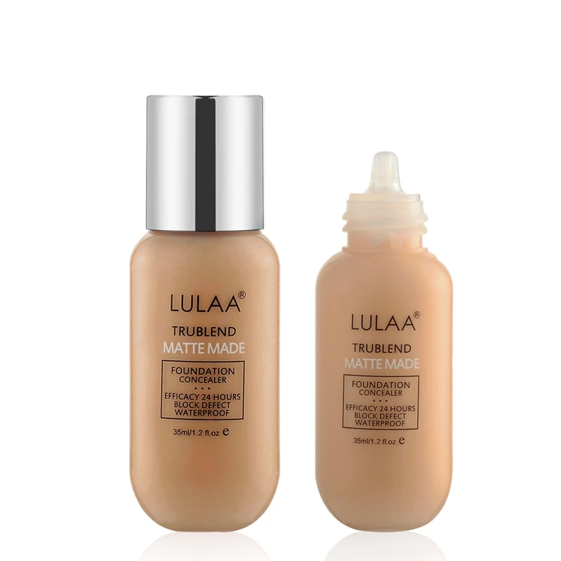 LULAA, мягкая Матовая жидкая основа для макияжа, основа для лица, покрытие телесного цвета, консилер, стойкий макияж, натуральное масло, контроль, Maquiagem