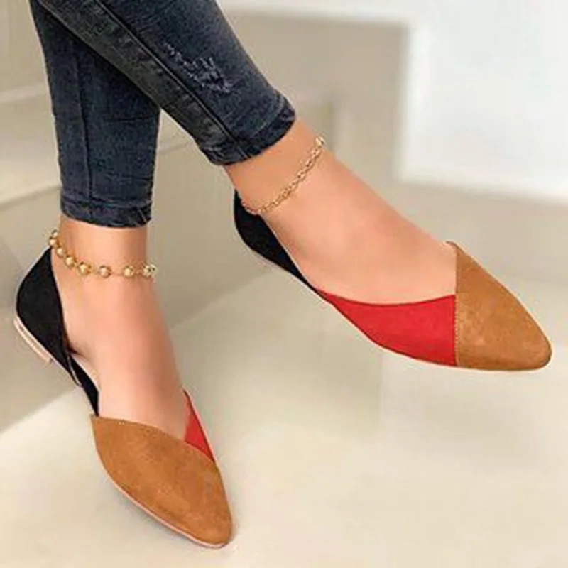 

2020 Summer New Women's Shoes Color Retro Thick Bottom Casual Shoes Fashion Single Shoes Women Color Matching Beach Shoes