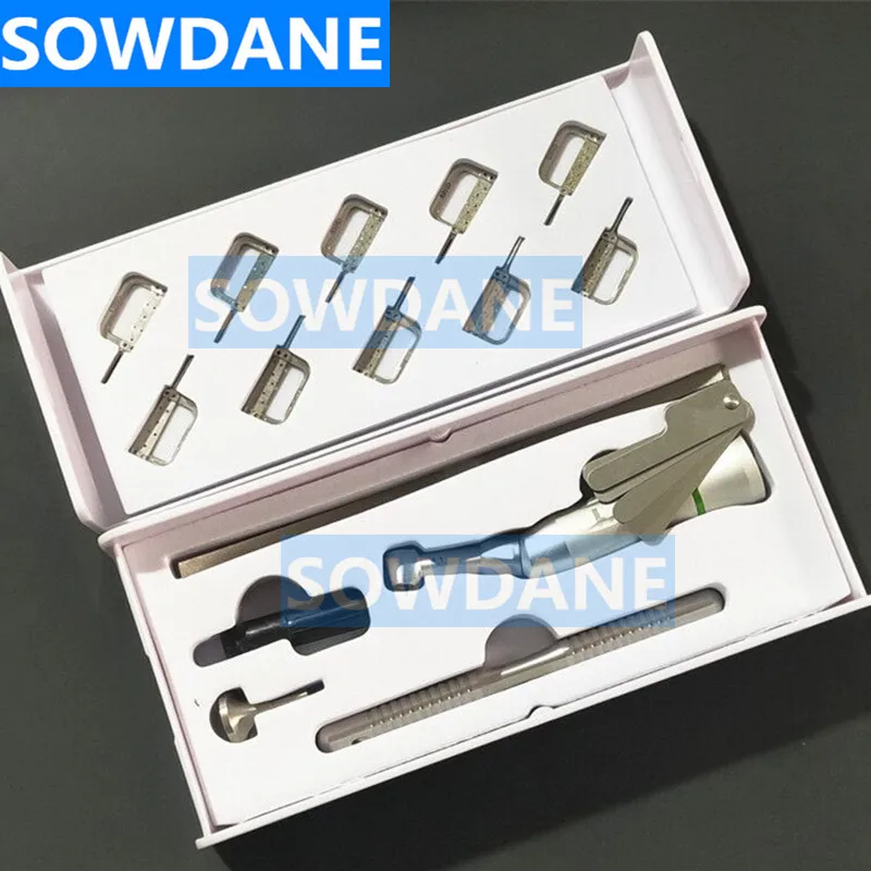 one set new type Стоматологическая ортодонтика межпроксимальная эмаль редукция ручного использования инструменты стоматолога материалы суппорт измерительная линейка - Цвет: one set new type