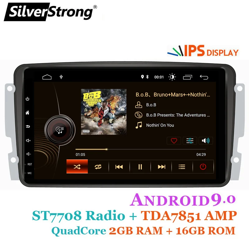 SilverStrong 8 дюймов ips Android9.0 gps Автомагнитола gps для Mercedes Benz CLK W209 W203 W208 W463 Vaneo Viano Vito
