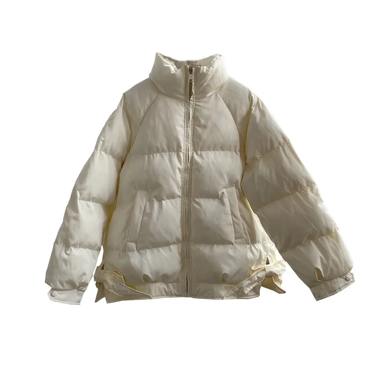 

winter 2020 Korean version bow loose down cotton padded clothes women's casual versatile student bread suit 6006