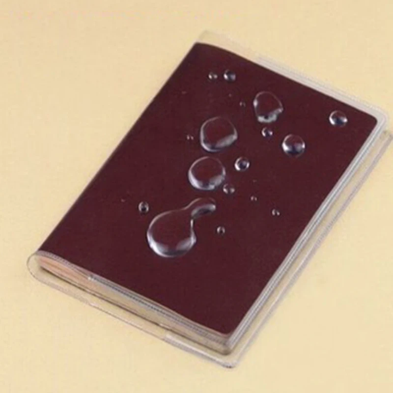 

Passport Bag Fashion Travel Waterproof Dirt Transparent PVC ID Card Business Credit Card Case Pouch Holder Cover Wallet Drop