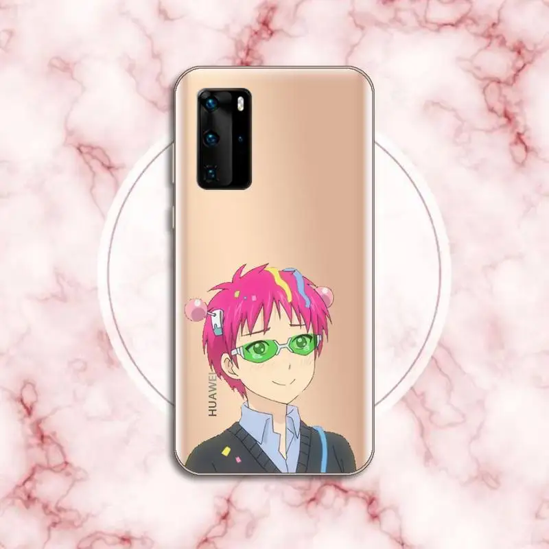 

Saiki Kusuo Phone Case Transparent for Huawei P20 P30 P40 honor 8 10i P smart 2019 Samsung A71 A21S S10 20 plus