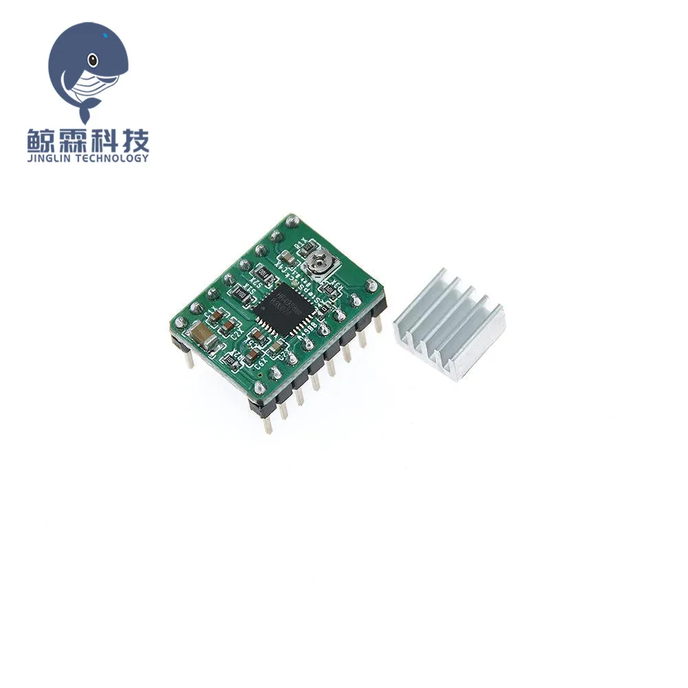 Детали 3D-принтера StepStick A4988 DRV8825 Драйвер шагового двигателя с теплоотводом Reprap RAMPS 1,4 1,5 1,6 MKS GEN V1.4 плата - Цвет: A4988 green