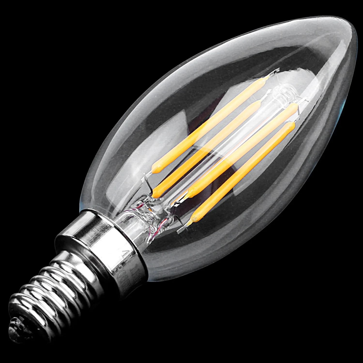Promotion! Dimmable E12 4W COB Edison Candle Flame Filament LED Light Bulb Lamp 10*3.5cm | Освещение