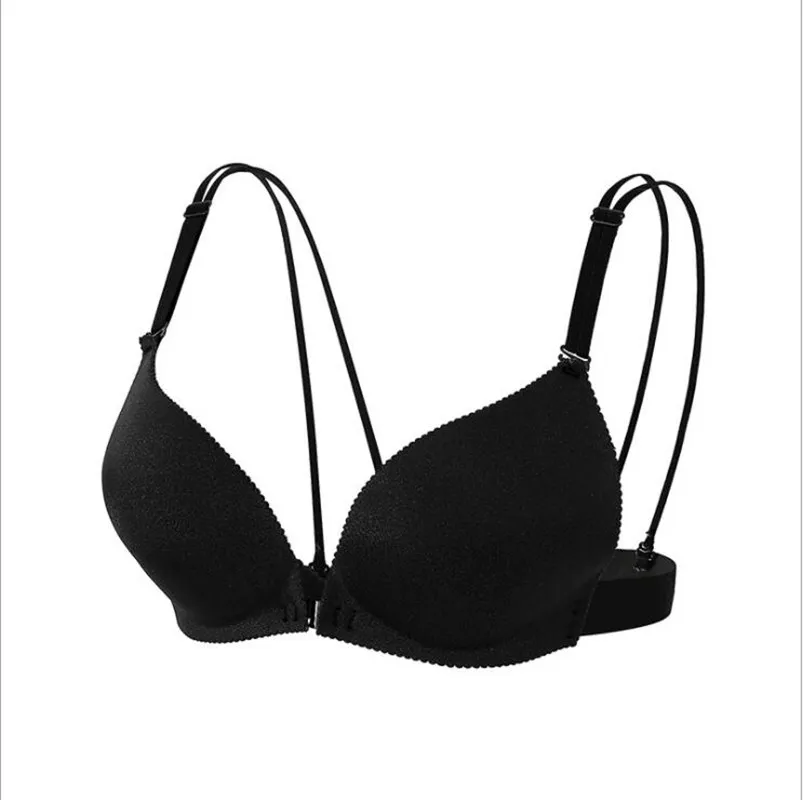 

Push-Ups Thin Front Closure Wire Free 3/4 Cup Bras For Small Bust Woman A B Cup C117