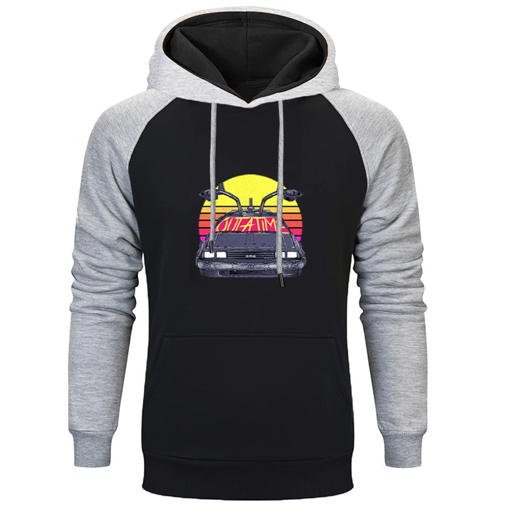 

Movie Back To The Future Retro Marty Mens Sweatshirt Long Sleeve Winter Warm Casual Raglan Hoodies Top Sweatshirts Hoodies