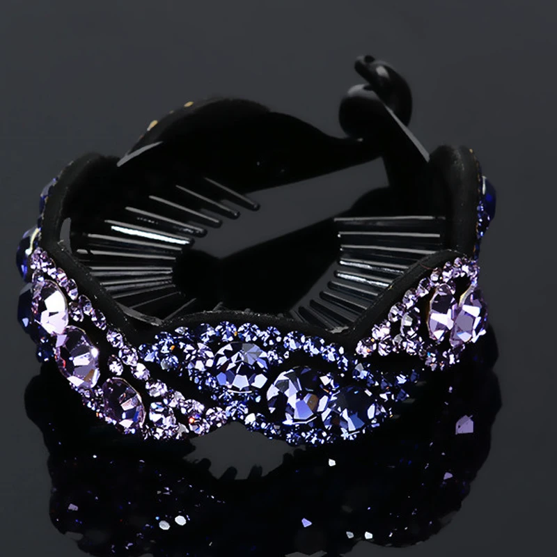

Crystal Hair Styling Tools Fashion Glitter Hair Claws Rhinestone Women Meatball Ball Head Bud Ball Buckle Hair Accessories