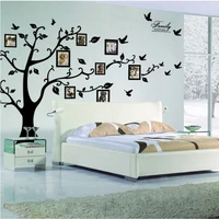free shippinglarge 200250cm7999in black 3d diy photo tree pvc wall decalsadhesive family wall stickers mural art home decor