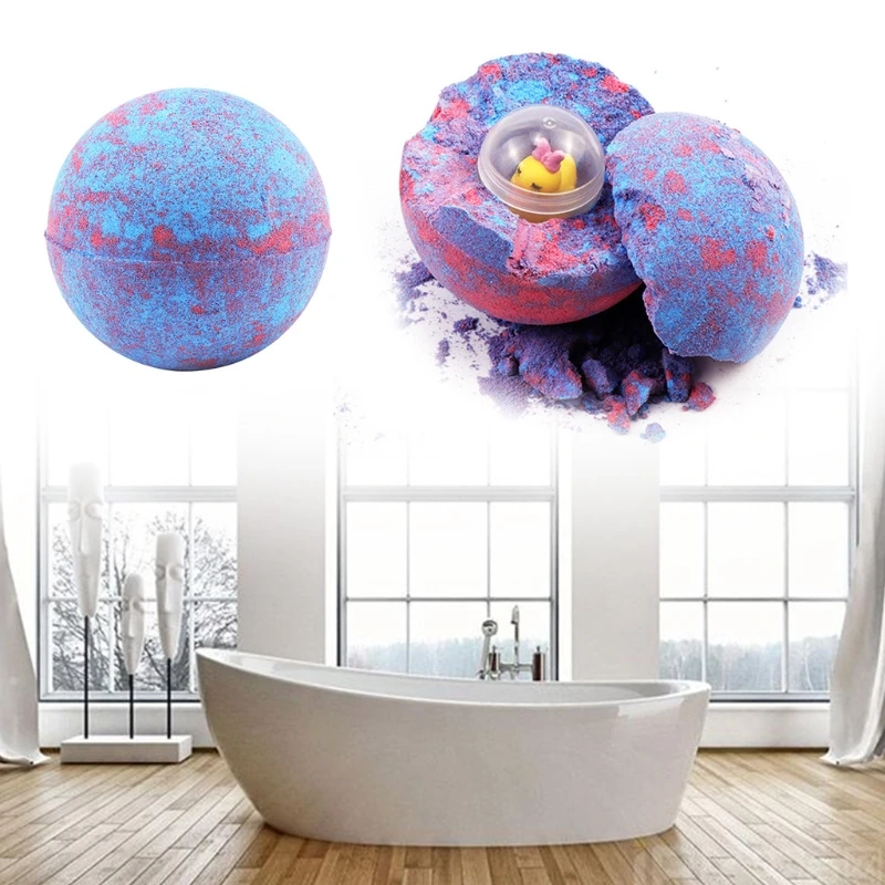 

6Pcs Kids Handmade Bath Bombs with Surpirse Toys Inside Funny Natural Essential Oil Colorful Bubble SPA Shower Salt Ball