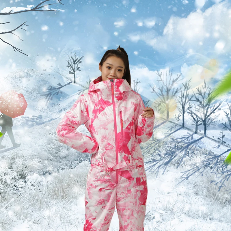 Зимний Лыжный комбинезон 2021 Женский Водонепроницаемый с капюшоном женский