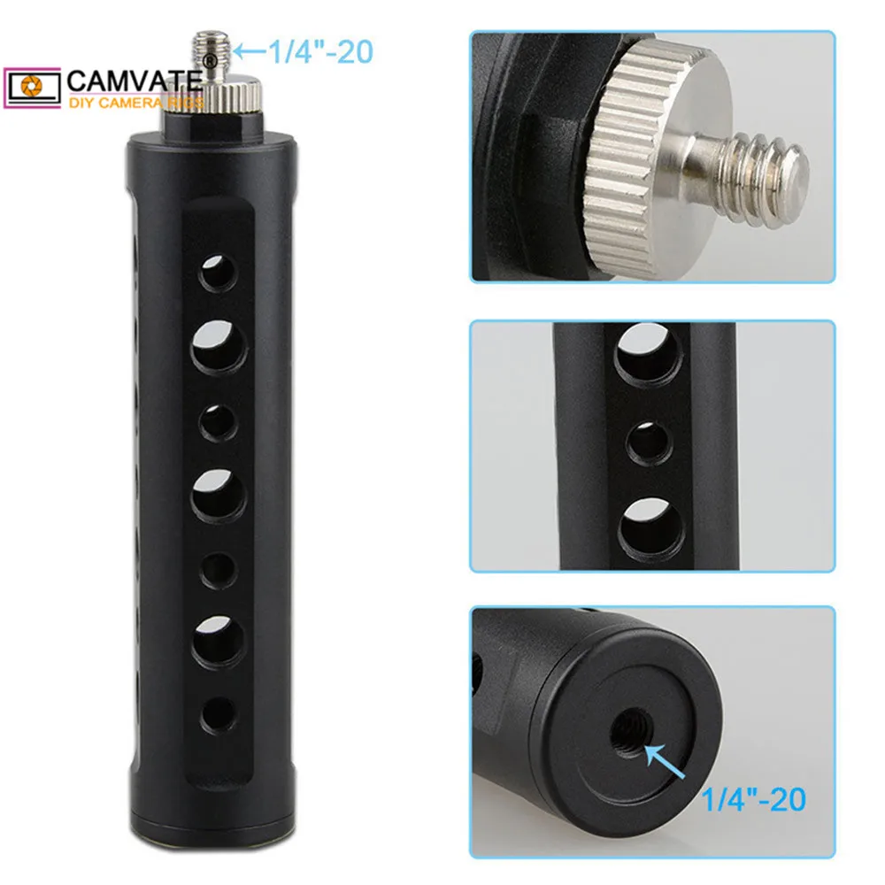 Рукоятка для камеры CAMVATE из алюминиевого сплава с наружной резьбой 1/4 &quot-20&quot