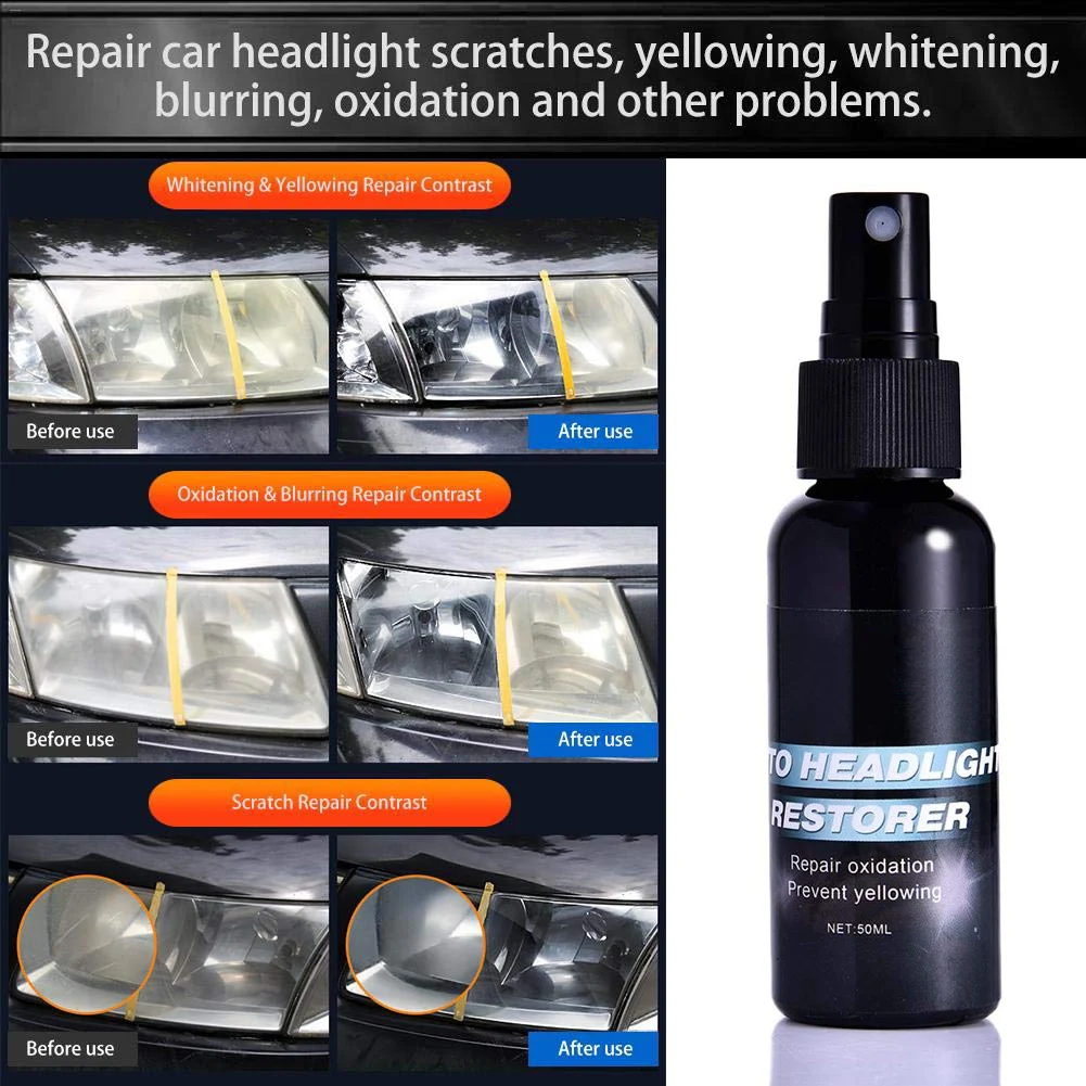 50 мл ремонт фар автомобиля агент покрытие лампы Ремонт F Best|Шлифовальная
