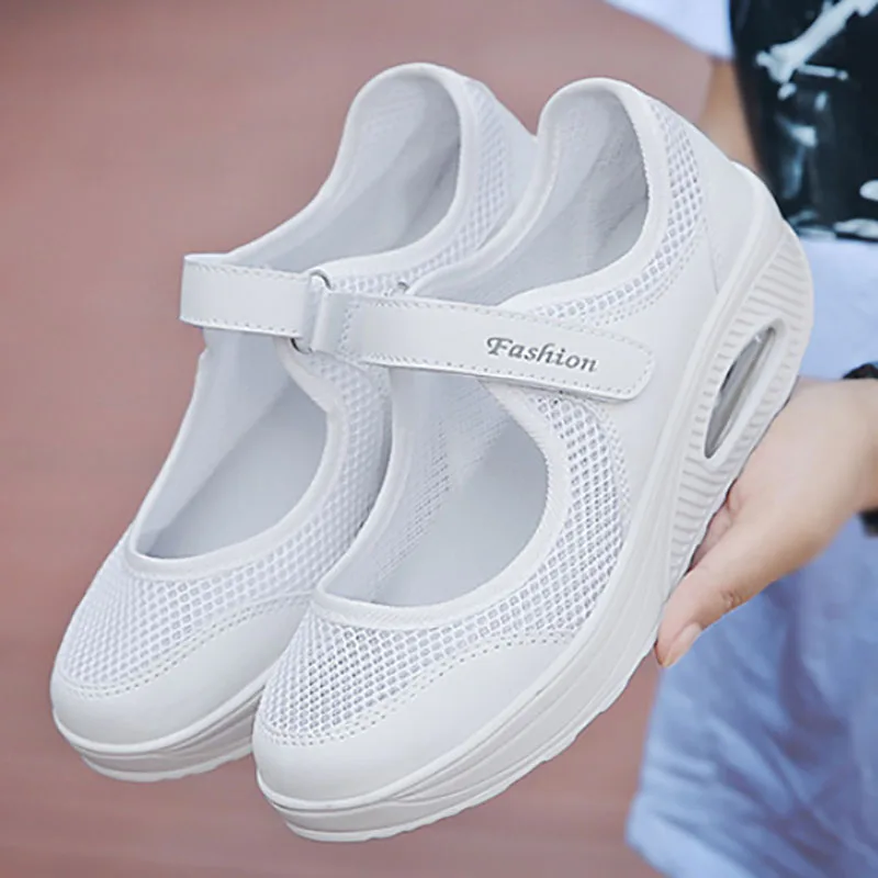 

New women's flat shoes spring summer 2021 women's mesh flat shoes women's soft breathable sports shoes women's casual shoes