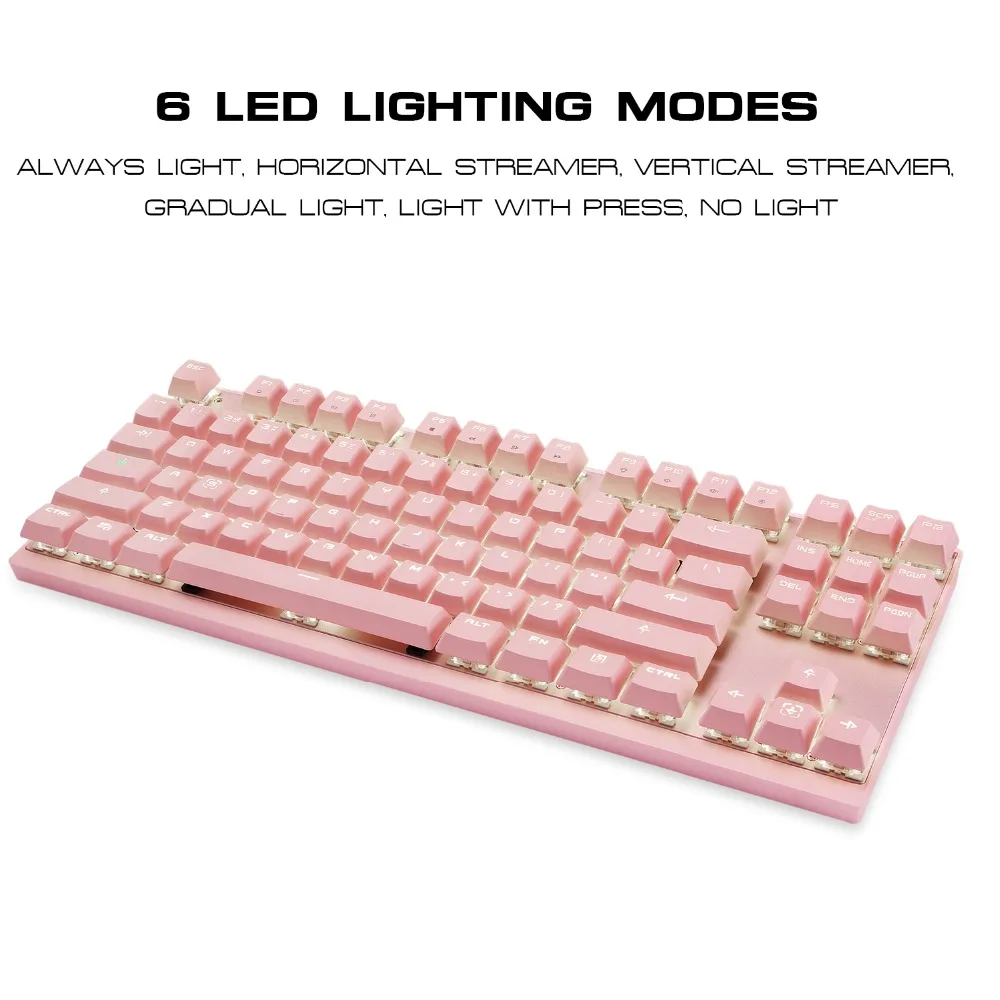 Motospeed GK82 type-C 2,4G Беспроводная/Проводная Механическая игровая клавиатура 87Key красный переключатель перезаряжаемый rgb подсветка для ПК ноутбука