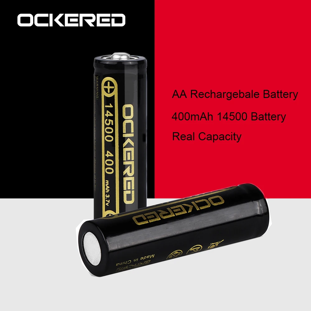 Аккумуляторная батарея для фонарика литиевая 14500 400 мАч 3 7 в|Перезаряжаемые