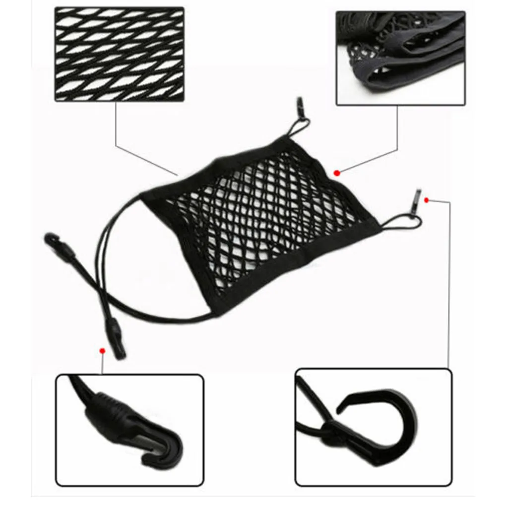 

Strong Elastic Car Mesh Net Bag Between Car Organizer Seat Back Storage Bag Luggage Holder Pocket for Car Styling