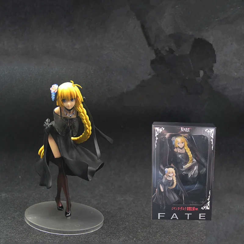 24 см японский Fate Grand Order Joan of Arc Saber Ghost платье версия модели ПВХ украшения аниме фигурка коллекция кукла Новинка - Цвет: with original box