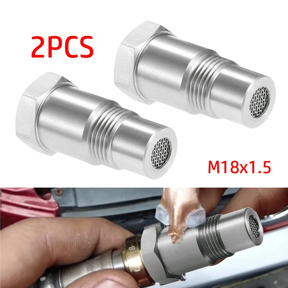 

2pcs Oxygen Sensor Filter Connector Adapter Extension Connector M18*1.5 For Most Vehicles With M18 * 1.5 O2 Sensor Holes Univers