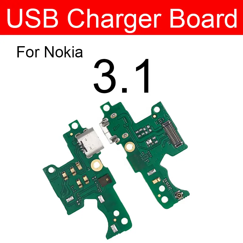 For Nokia 3.1 Charger USB Jack Board For Nokia 2 2.1 3 3.1 Plus 5 5.1 6 6.1 7 7.1 Plus 8 Charging USB Port Board Module Replacement Parts - Цвет: For Nokia 3.1