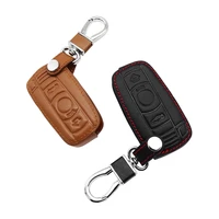 high quality leather car smart remote key bag auto keychain protector cover fit for bmw e90 e60 e70 e87 e30 e34 e36 m3 m5 x3 x5